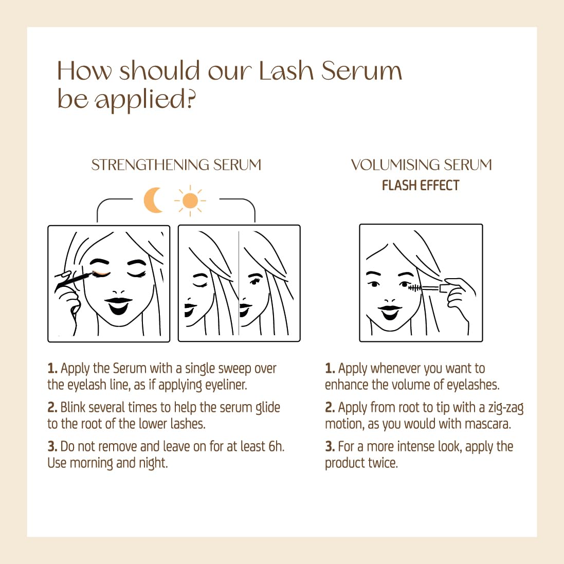 Nuggela & Sulé Lash Serum. Wimpernserum mit Doppelwirkung: Kräftigend und Volumenspendend. Mit Fo-Ti-Extrakt. Durch klinische Studie belegt. 5 ml + 5 ml