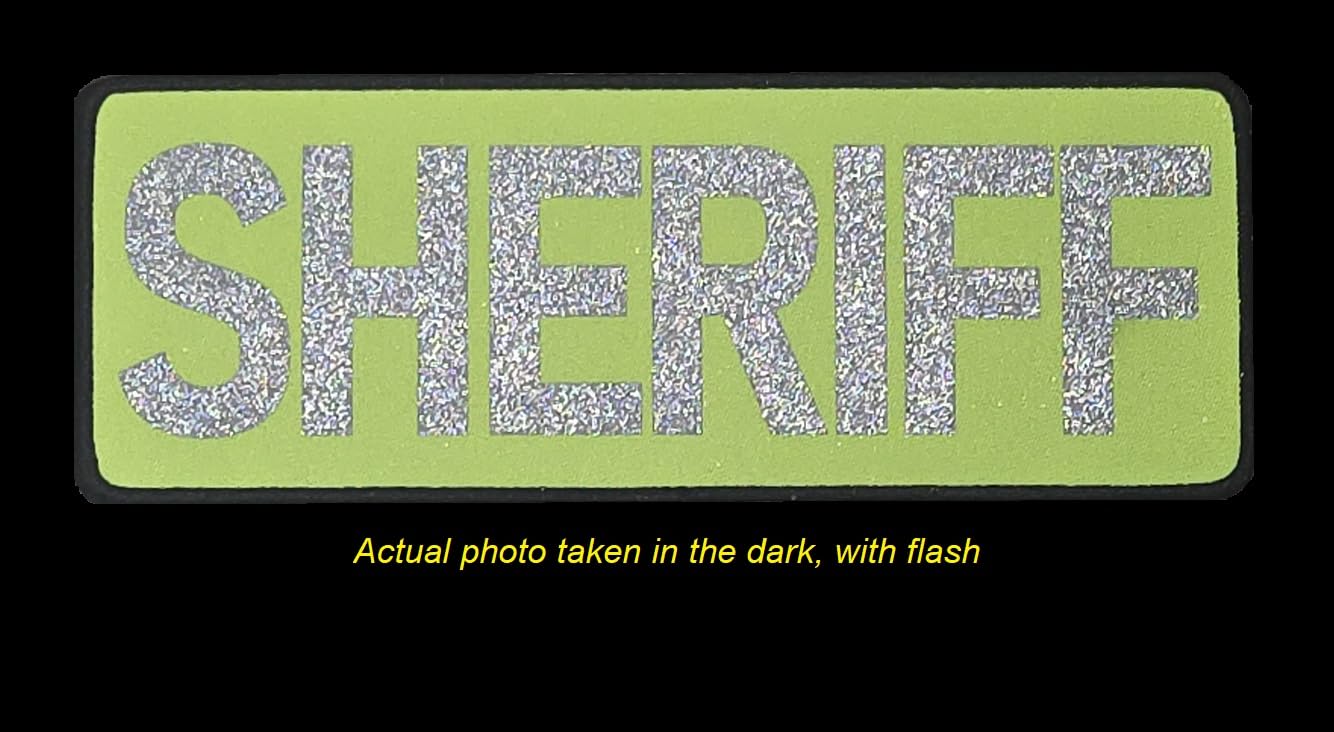 SHERIFF パッチ RG/黄 大小セット Amazon.com: Sheriff Hi-Vis neon Fluorescent Yellow Reflective Back