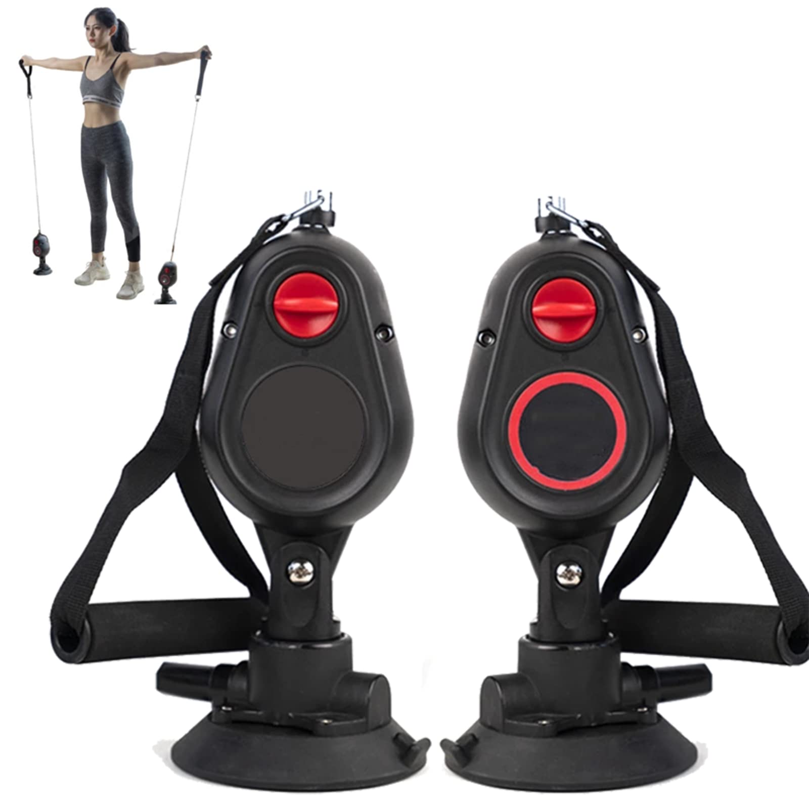 Machine d'entraînement de corde de résistance de bras TIM-LI : pack de 2 avec ventouse pour fitness