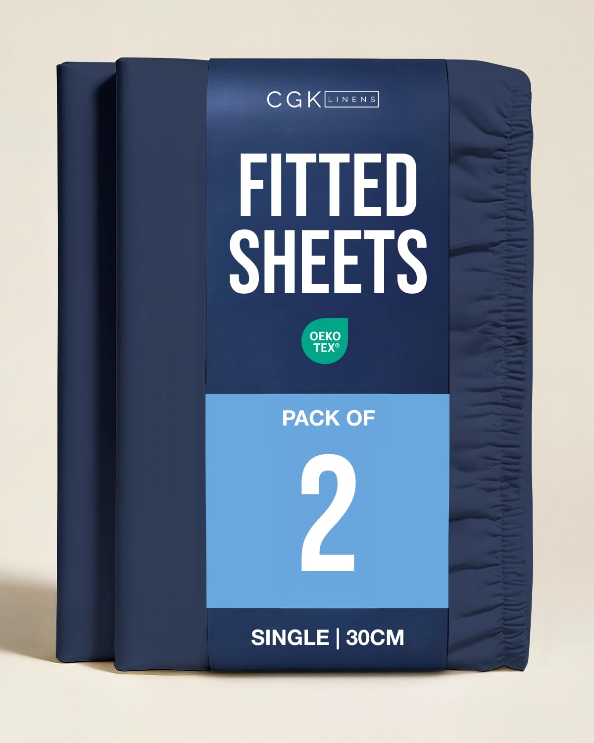 King Fitted Bed Sheet – Extra Deep Pocket – Fits Mattress up to 40cm (16") – Soft Brushed Microfiber – OEKO-TEX Certified – Shrinkage and Fade Resistant – Bottom Sheet, White Colour, 150 x 200cm — view 71