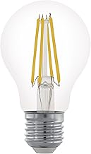 EGLO LED E27 dimmbar, Glühbirne klassisch, LED Lampe für Retro Beleuchtung, 6 Watt (entspricht 60 Watt), 806 Lumen, E27 LED warmweiß, 2700 Kelvin, LED Leuchtmittel, Edison Glühbirne A60, Ø 6 cm
