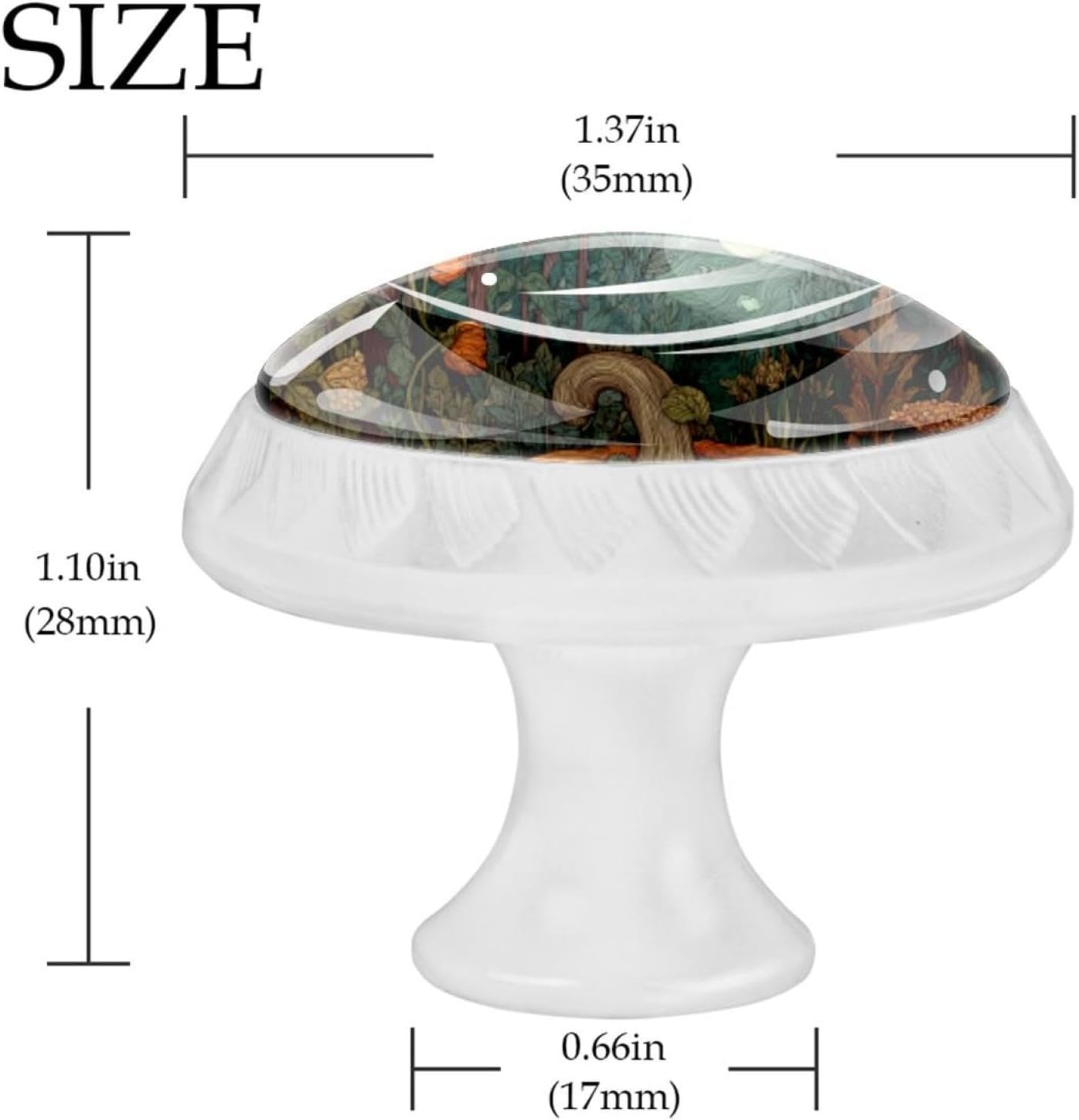 Black Base Pumpkin Fall Printed Drawer Pulls, Durable Cabinet Knobs for Wooden Cabinets & Drawers