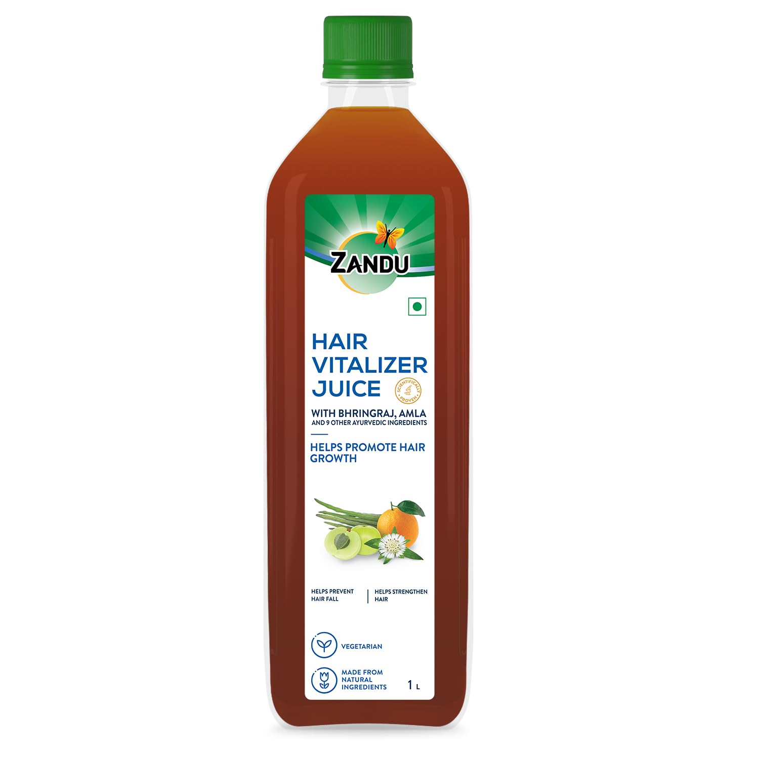 Zandu Hair Vitalizer Juice | Made With 11 Ayurvedic Ingredients, 100% Natural Actives, Vegetarian | 1L (B0D9QKBGZR) Amazon Price History, Amazon Price Tracker