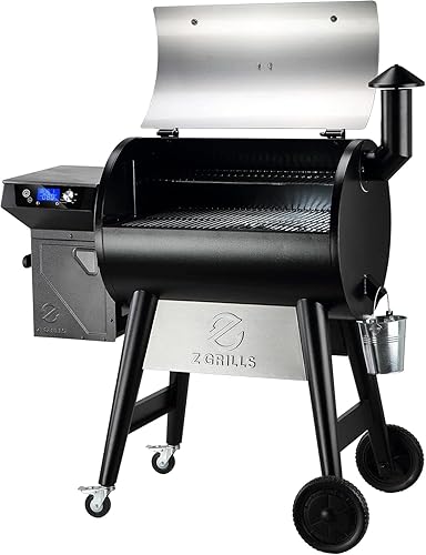 Miniatura 8 de Z GRILLS Parrilla de pellets de madera y ahumador, parrilla de barbacoa 8 en 1 para exteriores con controlador PID 2.1, área de cocción de 697 pies