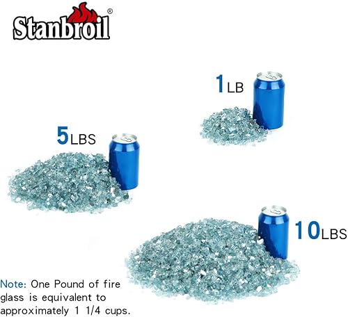 Miniatura 103 de Stanbroil - Cristal para fuego de chimenea, lugar para fogatas. Cobre reflectante