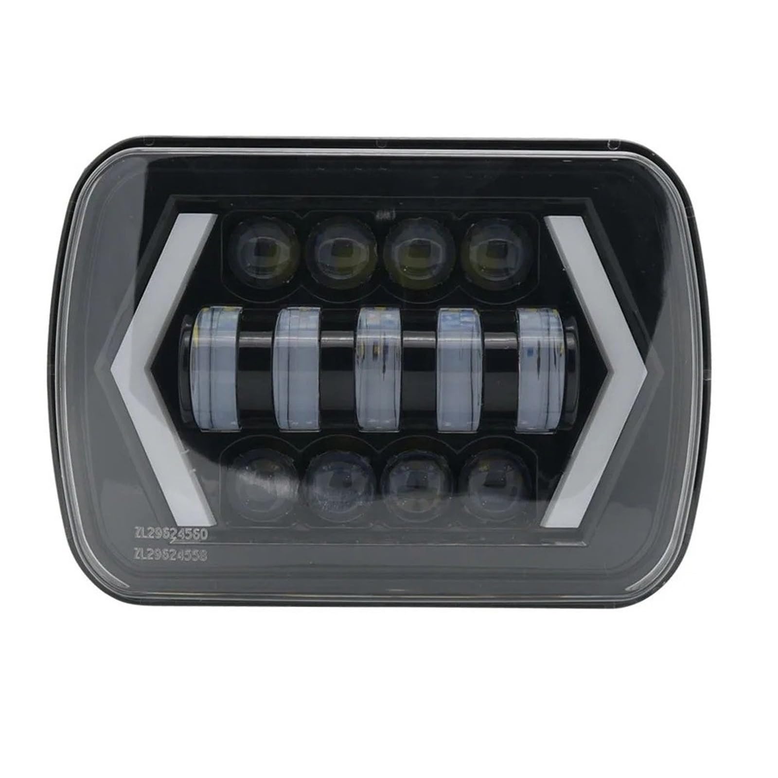 Fari Anteriori Faro Anteriore LED Quadrato 7x6'' 5x7 Pollici Halo Hi-Lo Per Jeep Per Cherokee XJ Per Wrangler YJ Fuoristrada Camion H6054 H5054(1 piece black B)