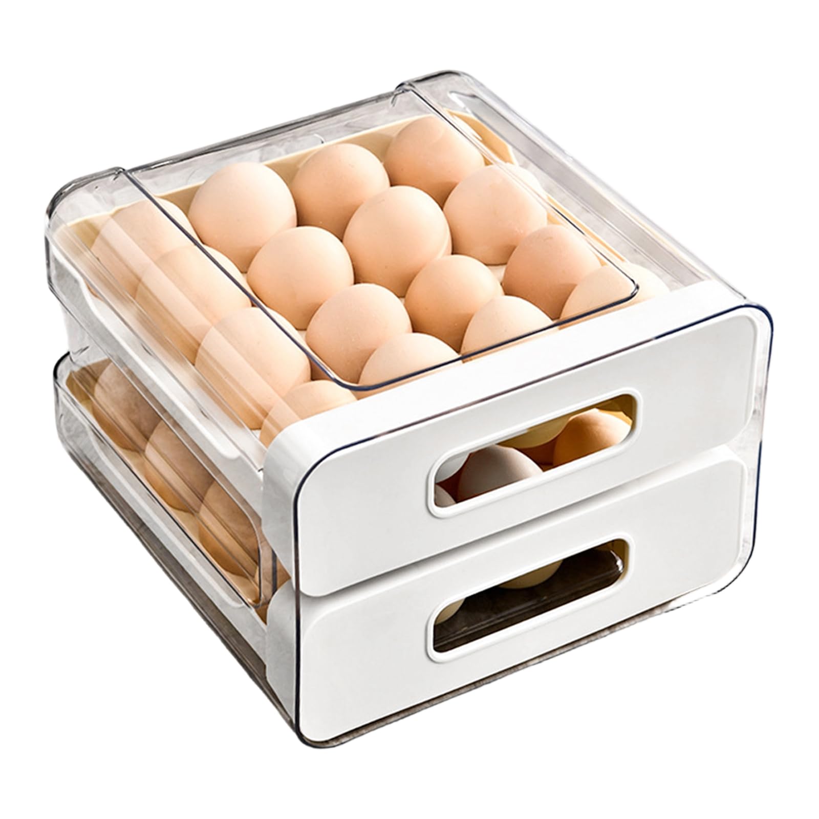 LXJLXD 32 Eggs Stackable Holder Tray for Refrigerator with Drawer Eggs Holder for Fridge