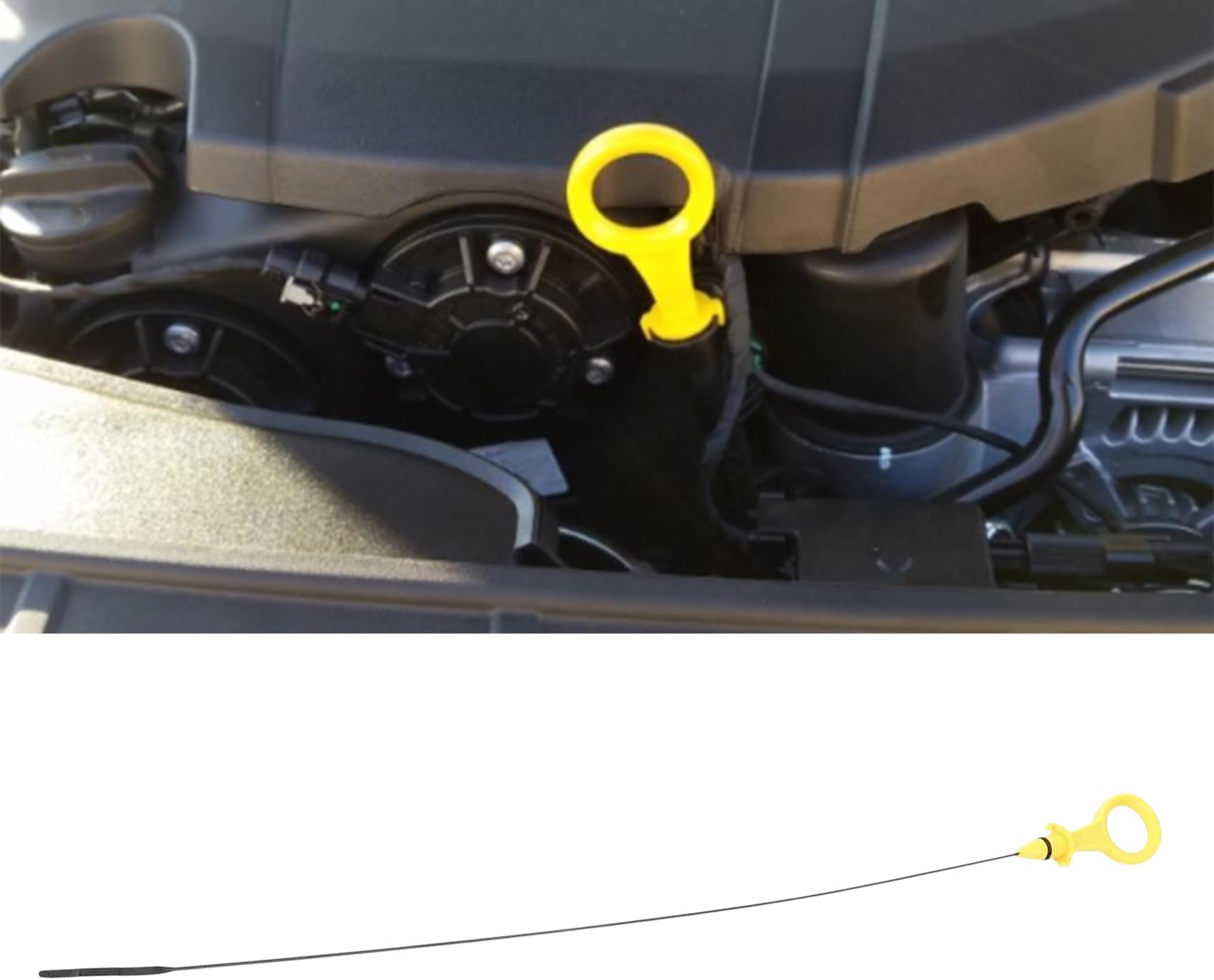 LecctsoEngine Oil Dipstick, Oil Dip Stick, Car Engine Oil Fluid Dipstick Replacement OEM#06H-115-611E, Car Accessories Engine Oil Level Indicator Dipsticks Compatible with Audi A4 A5 Quattro