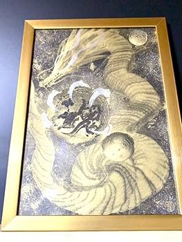 【桜龍】大型サイズ　一筆龍　エネルギーアート　開運　龍　　絵　オブジェ　隕石 桜龍】大型サイズ一筆龍エネルギーアート開運龍絵オブジェ隕石