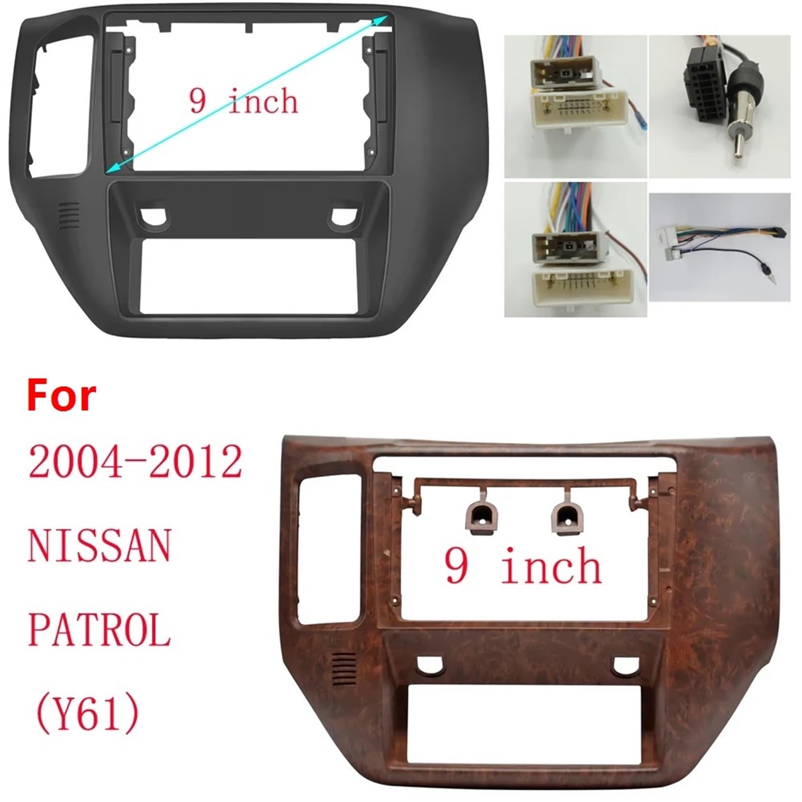 Ramy samochodowe w desce rozdzielczej Fit For Nissan Patrol V5 Y61 Rama radia samochodowego