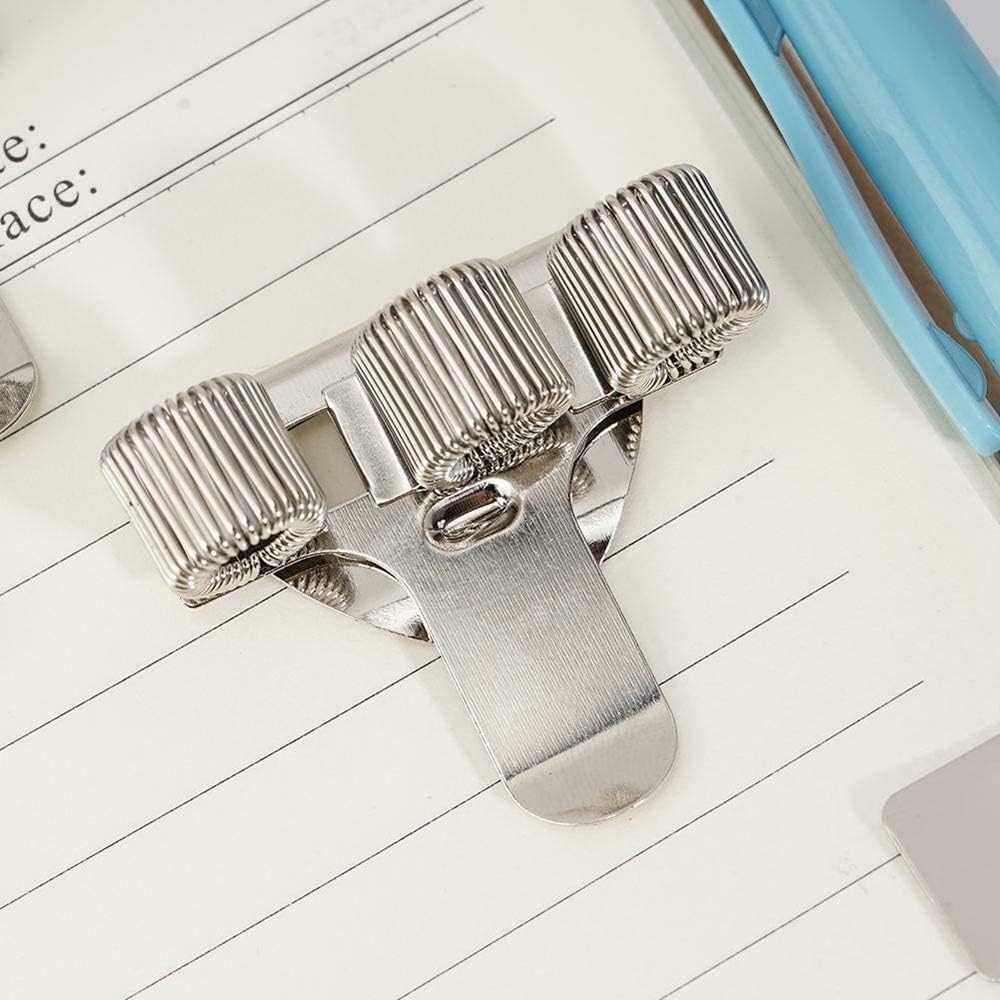 4 Clip Portapenne In Metallo - Argento Per Quaderni, Appunti E Tasca - Foto 13