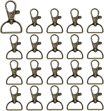 Carabiner for Bag 20 Pieces Bronze Swivel Snap Hooks Swivel Carabiner Handbag Metal Buckle Swivel Hooks DIY Accessories