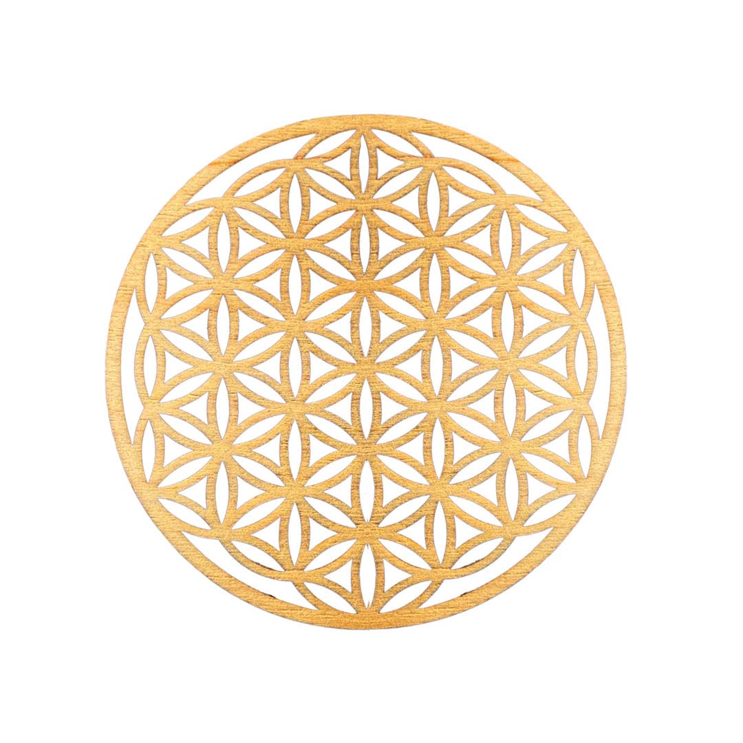 Géométrie Sacrée Set De 3 Art Mural En Bois - Déco Intérieure Zen Et Spirituelle Art Bois Spirituel