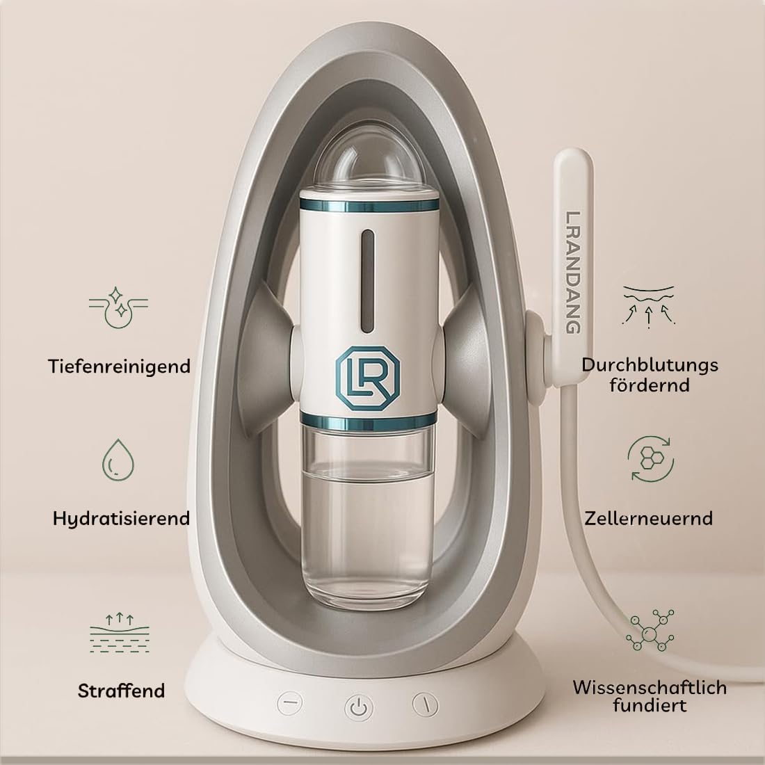 Multifunktionales AquaFacial-Gerät mit 5 Saugstufen & 10 Aufsätzen – Tiefenreinigung, Porenverfeinerung & Flüssigkeitsinfusion – Ideal für Home Spa & Reisen, Frauen & Männer