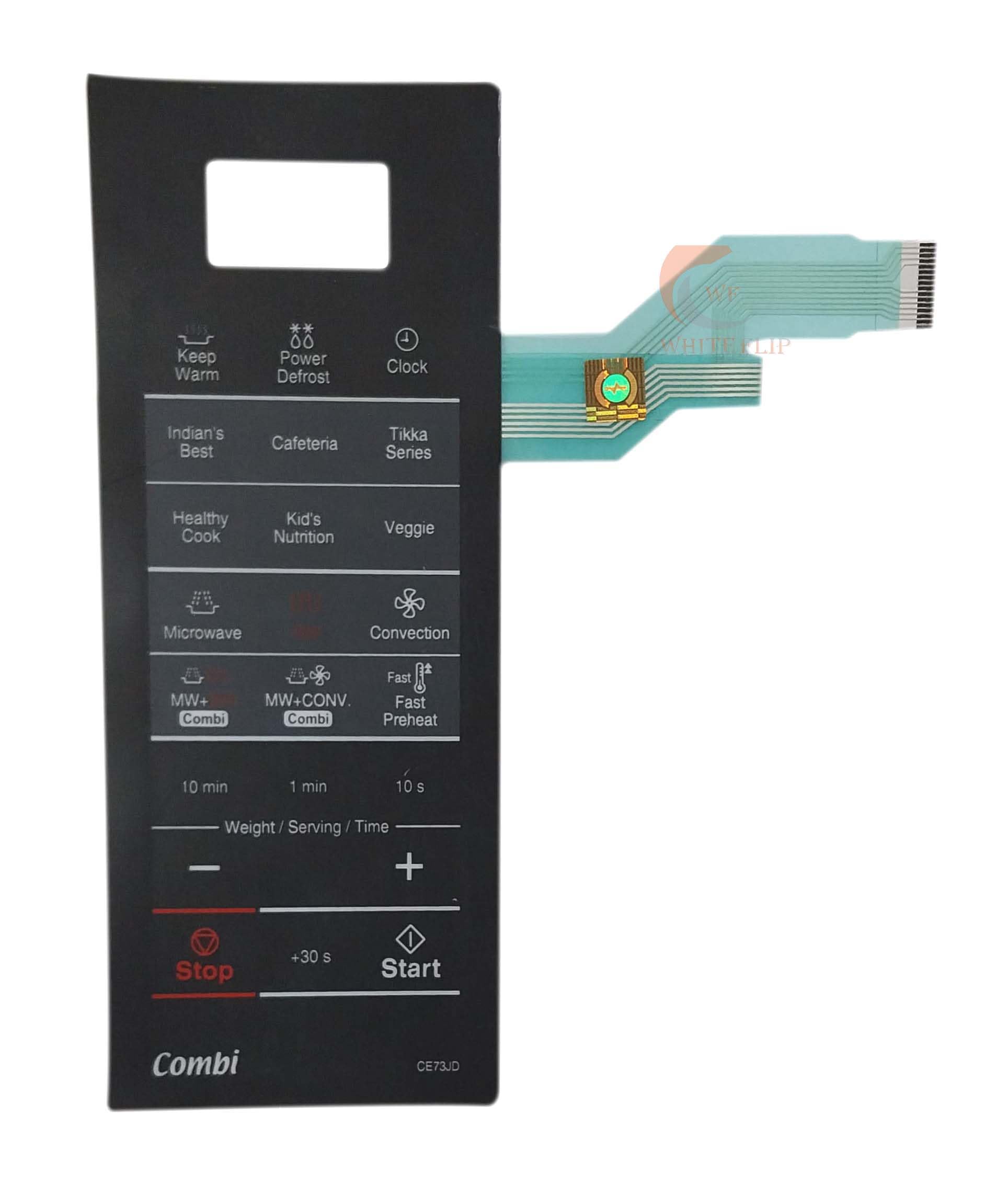 WHITEFLIP CE73JD Microwave Oven Membrane Touch Keypad (Black)-image-46