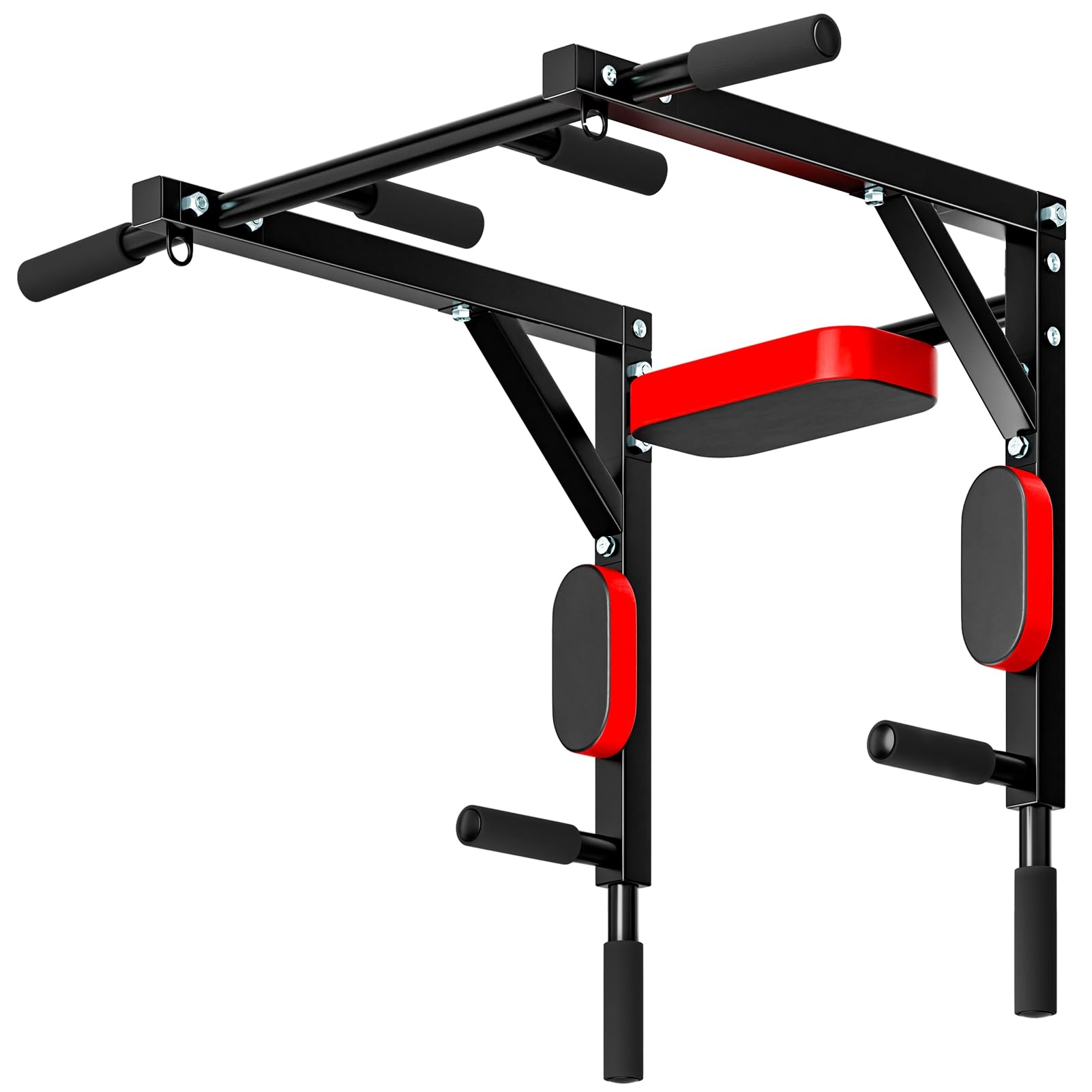 Indoor Pull Up Dip Station Wall Mounted Pull Up Bar Heavy-Duty Wall Mounted Pull Up Bar - Support