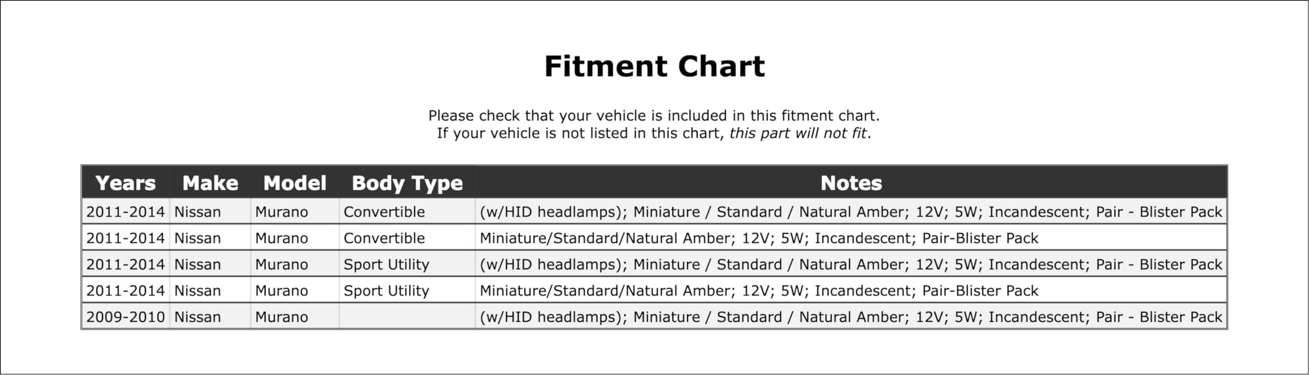 Front Roof Marker Light Bulb Compatible With Nissan Murano 2014 2013 2012 2011 2010 2009 P-1645840