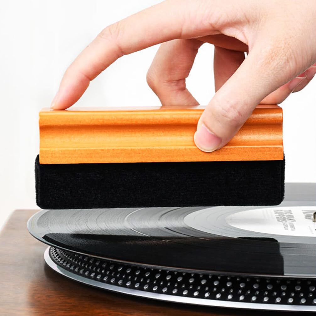 Generic Record Cleaner Brush:Anti-Static Soft Fiber Record Brush Soft Sponge Brush for Phonograph