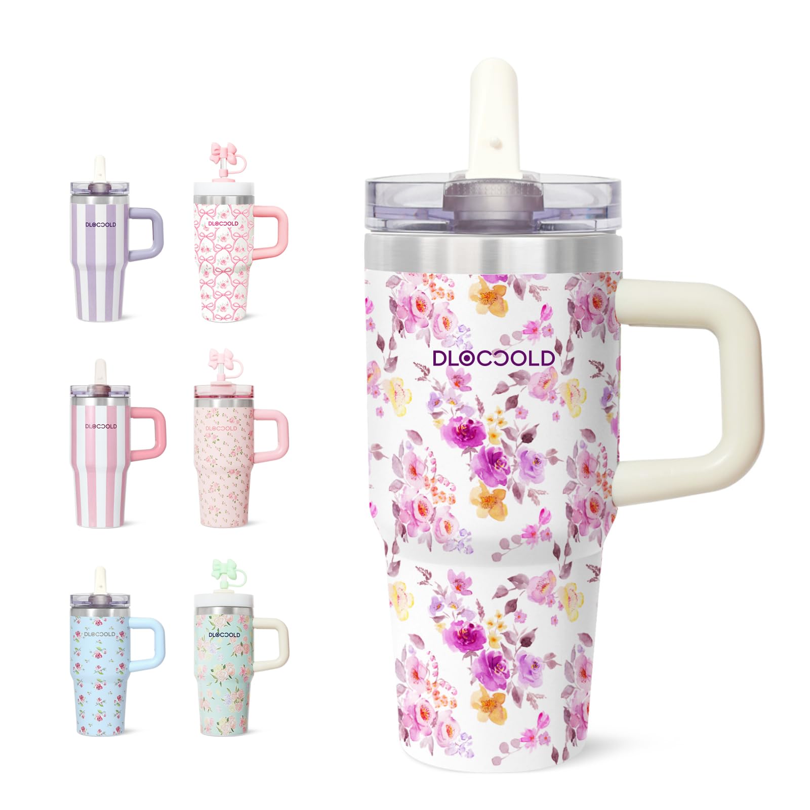 Amazon.com: DLOCCOLD 16 oz Stainless Steel Tumbler with Lid and