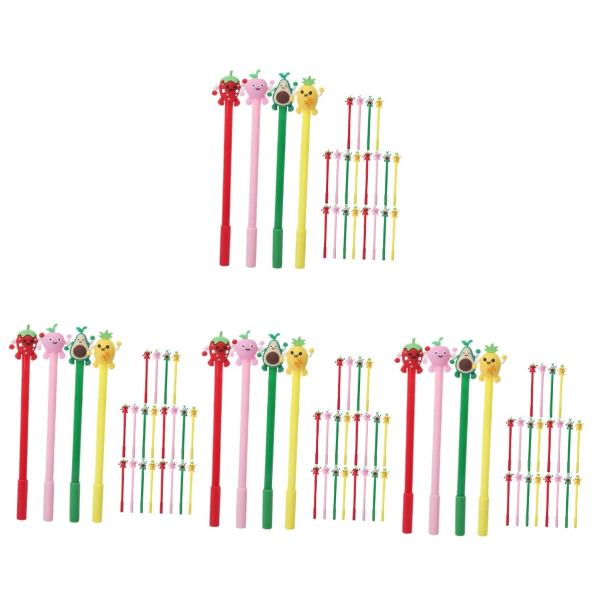 4 Ensembles Stylo De Dessin Animé Stylos Amusants Fournitures De Rentrée Kit De Fabrication De Stylos Point Papeterie Classe À Effacer Encre Fournitures pièces * 4