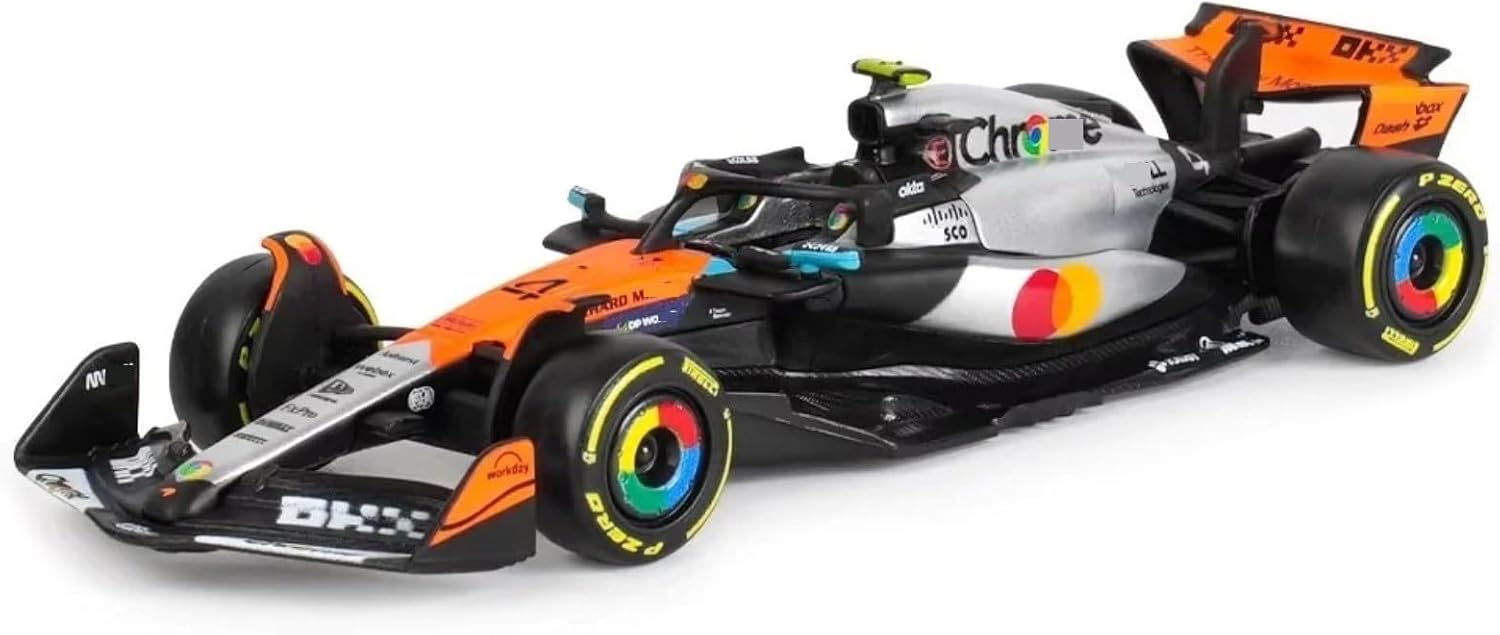 HTLNUZD 2025 1/43 MCL39#4 F1 Diecast Model Car, British GP Silverstone Circuit, Alloy Collectible Vehicle, Gift for Fans (Color Box Edition)
