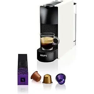 KRUPS Nespresso Essenza Mini, Cafetera Cápsulas, Depósito 0,6L, Blanca