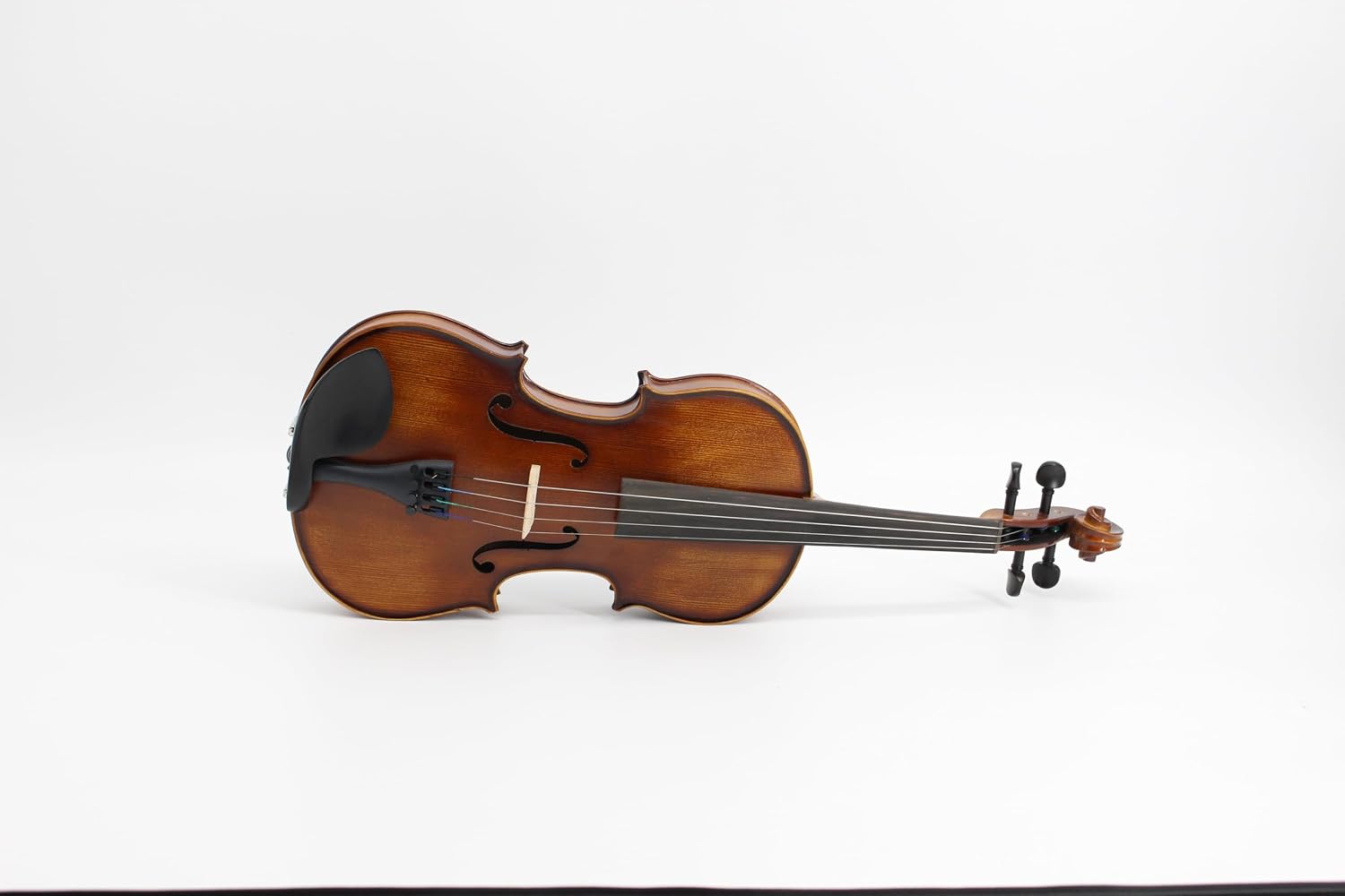4/4 Full Size Antiqued Violin for Beginners, Adults & Students - Solid Wood Acoustic Violin Outfit Set with Hard Case, Bow, Rosin, Shoulder Rest & Tuner (model: AA）