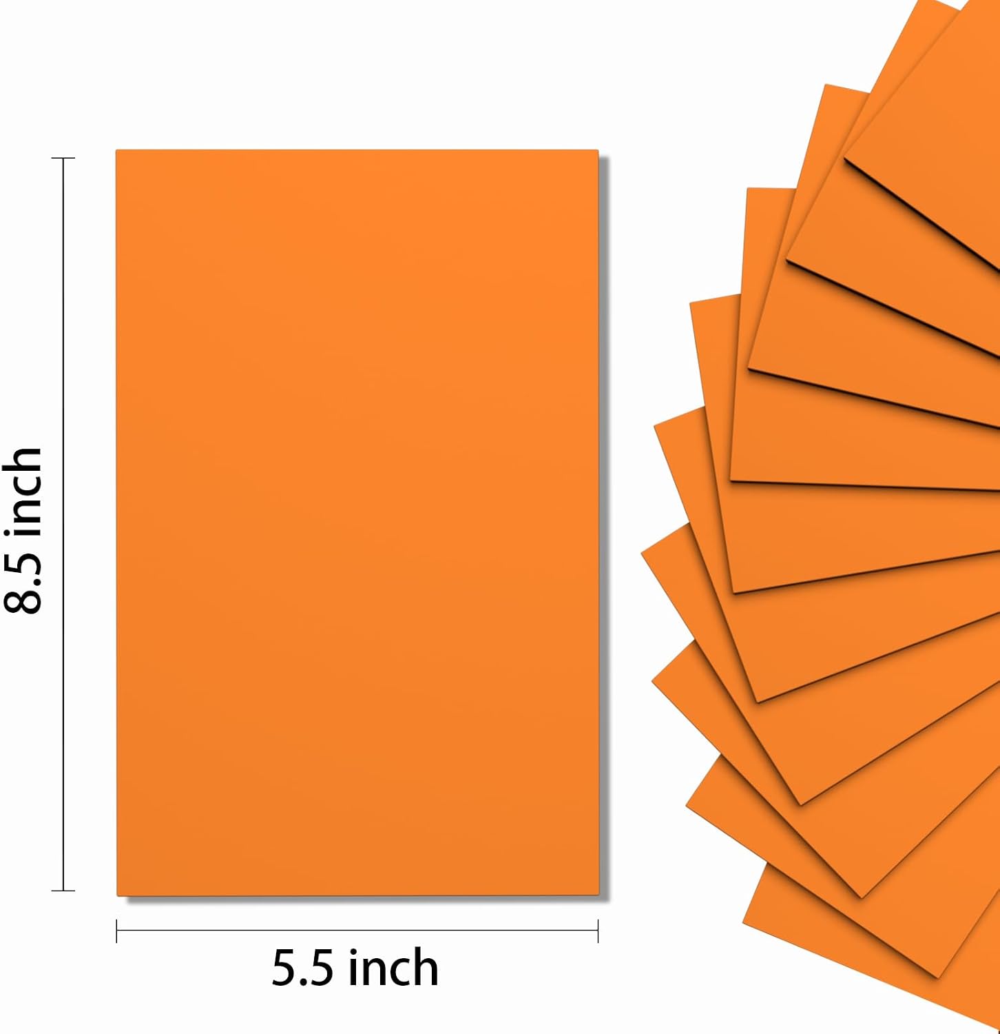 Do²ping Orange Foam Sheets Crafts, 8.5x5.5 Inch Eva Color Craft Foam Paper for Crafts Project Classroom Scrapbook DIY Cosplay (Orange-10 Sheets)