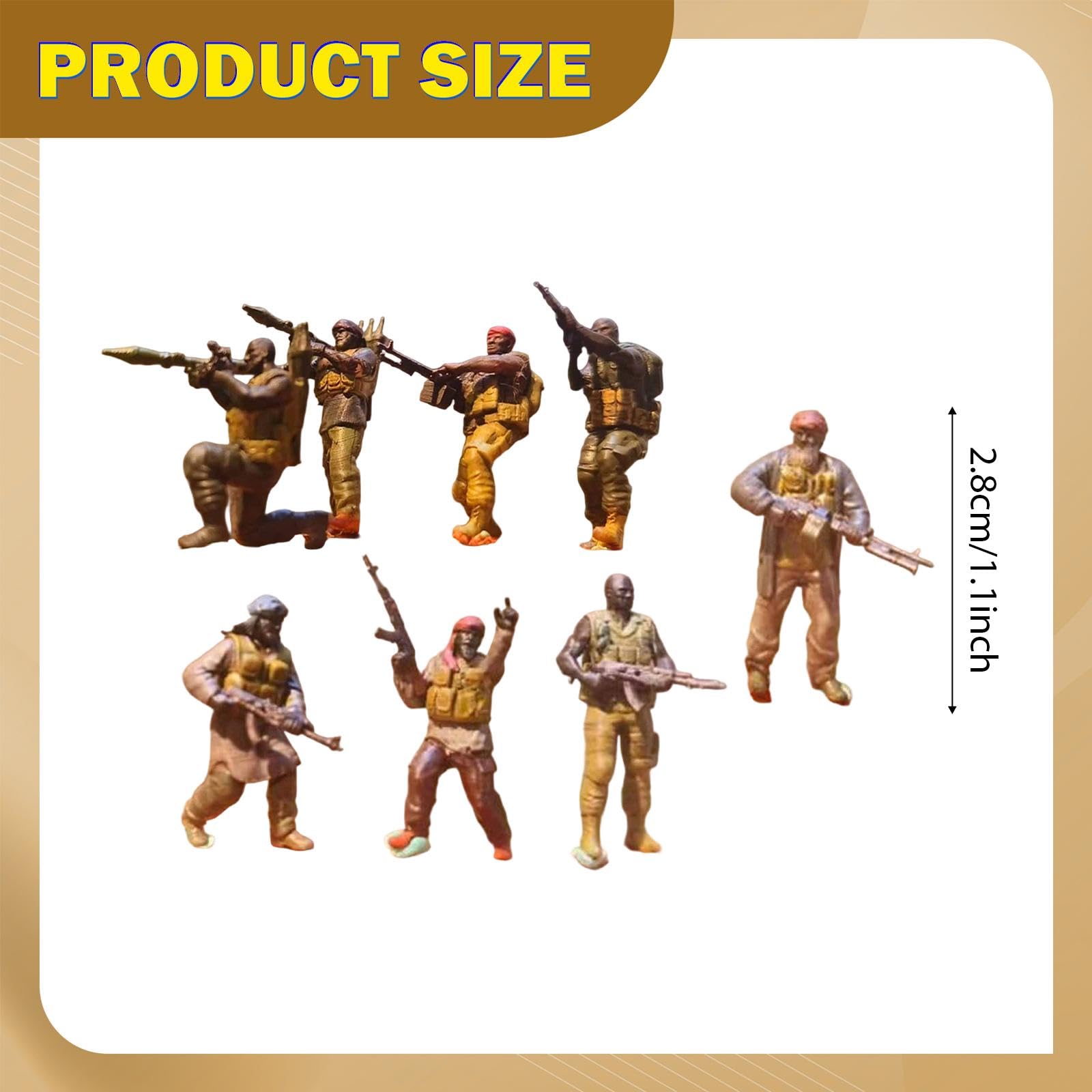 Amazon | Xgdsnly 8個 1:64 ミニ中東兵士フィギュアモデル ミニチュア