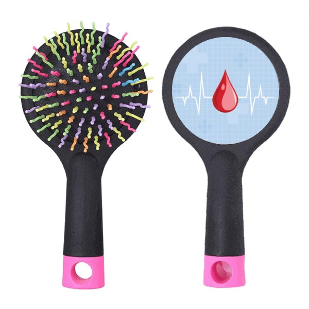 Brosse démêlante à coussin design électrocardiogramme pour salon