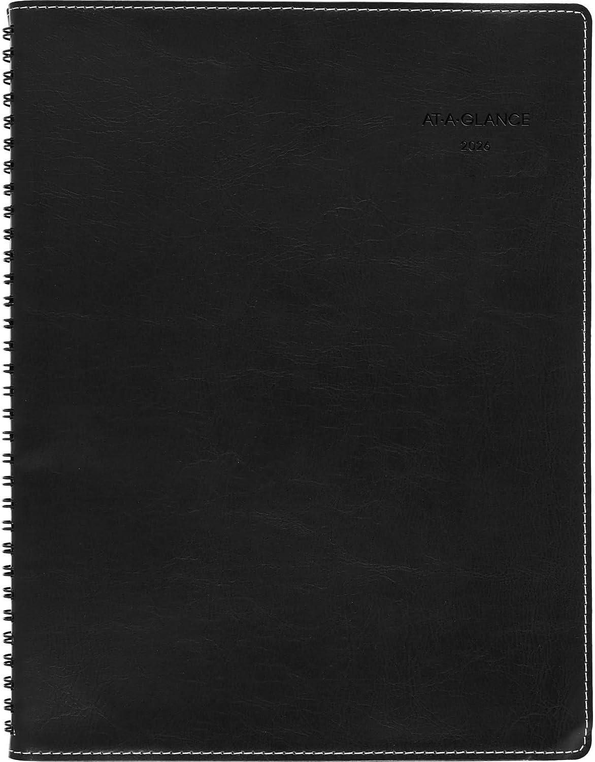 2026 AT-A-GLANCE QuickNotes 7" x 8.75" Monthly Planner, Faux Leather Cover,  Black (76-08-05-26) | Staples AT-A-GLANCE 2026 週間-マンスリー アポイントメントブック 8インチ x 11インチ フェイクレザーブラックカバー