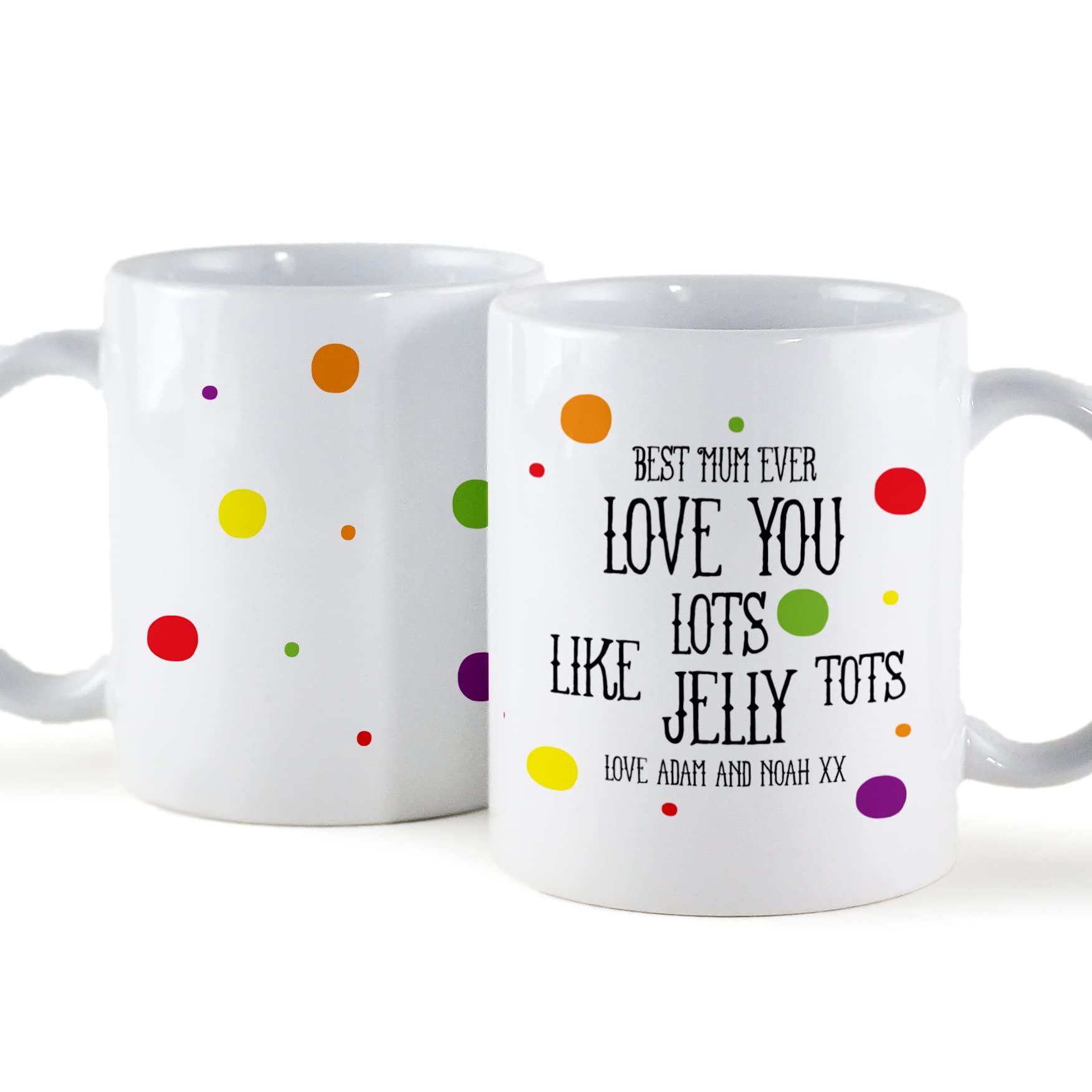 The Gift Experience Personalised Jelly Tots Pillow Cushion With Insert, Personalised Mugs, Birthday Gifts