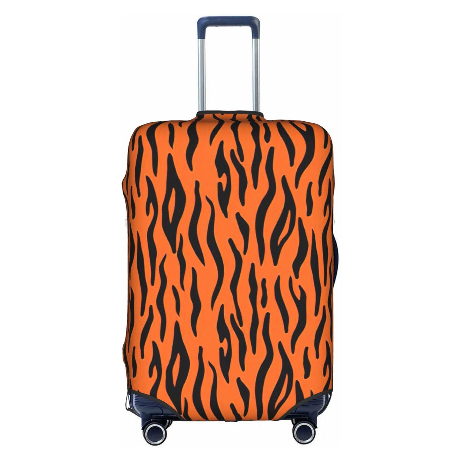 Housse de bagage pliable personnalisée XL blanche motif rayures oranges - 8