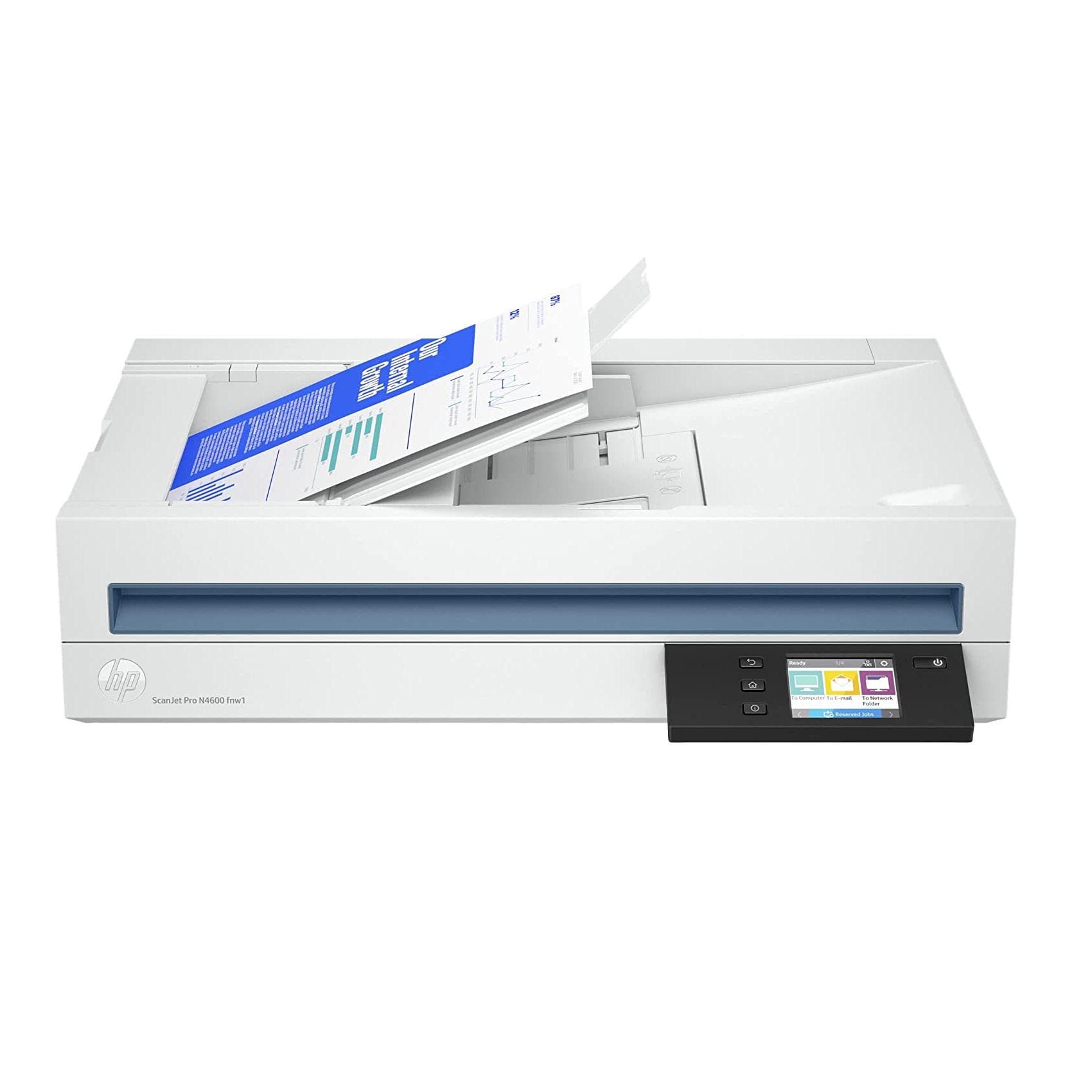 HP Scanjet Pro N4600 fnw1 20G07A Scanner a Superficie Piana ADF Fronte/Retro 6000 Pagine al Giorno 1200 dpi USB Bianco