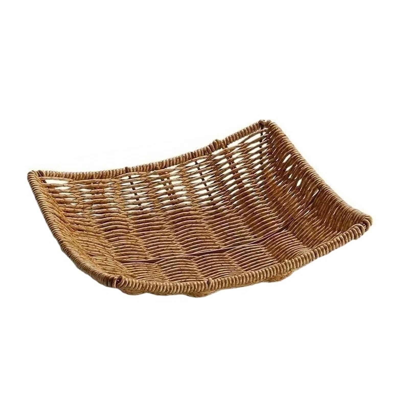 Missffcat 2pcs Handwoven Rattan Storage Baskets - Eco-Friendly Wicker Trays for Food, Picnic, and Sundries