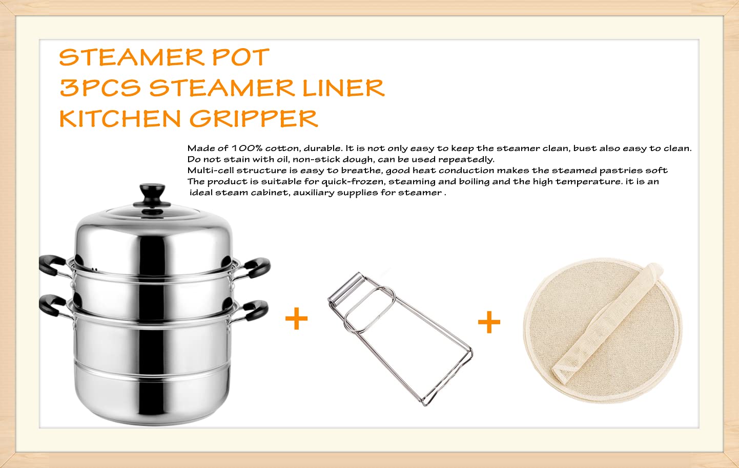 Amazon.com: 11.8inch Steam Pots with 3pcs Steamer Liners and