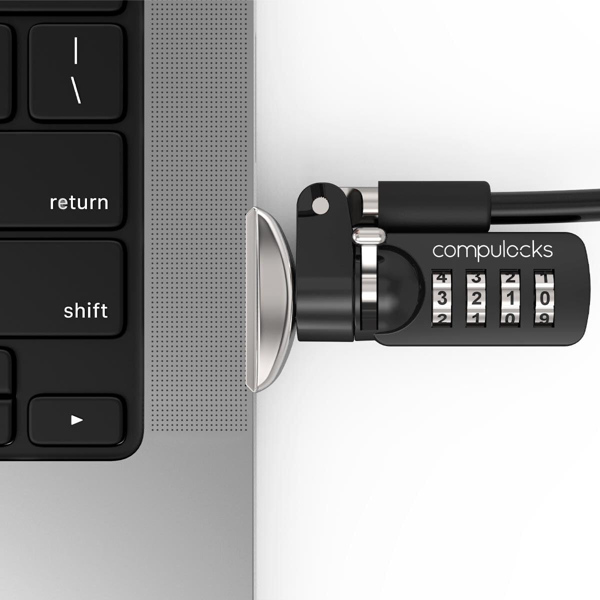 Compulocks Ledge Lock - Adattatore per MacBook Pro 14" M1, M2, M3, M4, con combinazione di sicurezza, accessorio di sicurezza per laptop, dispositivo antifurto, compatibile con MacBook Pro, finitura