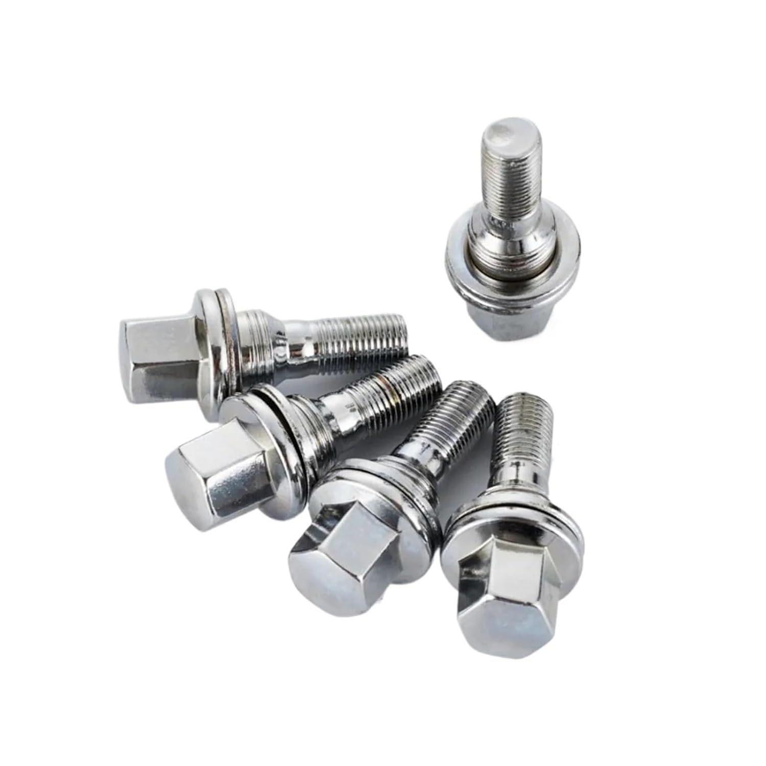 1pc OEM Style Lug Bolts Wheel Hub Bolts Suit for Series M12x1.25 Hex 17mm Lenght 58mm(Chrome x 1Piece)
