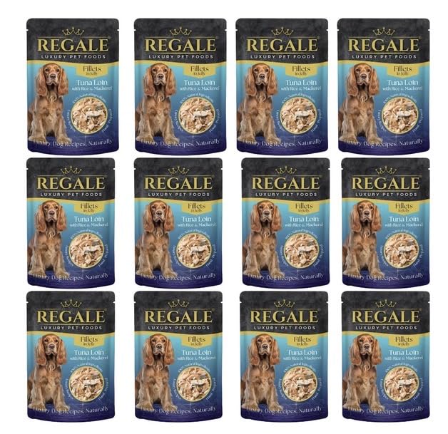 Regale Luxury Dog Food Tuna Loin Fillets in Jelly with Rice & Mackerel 12 x 100g