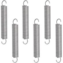 Mcredy 6 Pcs Extension Spring Assortment Kit Stainless Steel 2.76" Small Compression Springs with Dual Hook Ends High Load Spring Hook for DIY Repair Mechanical Devices