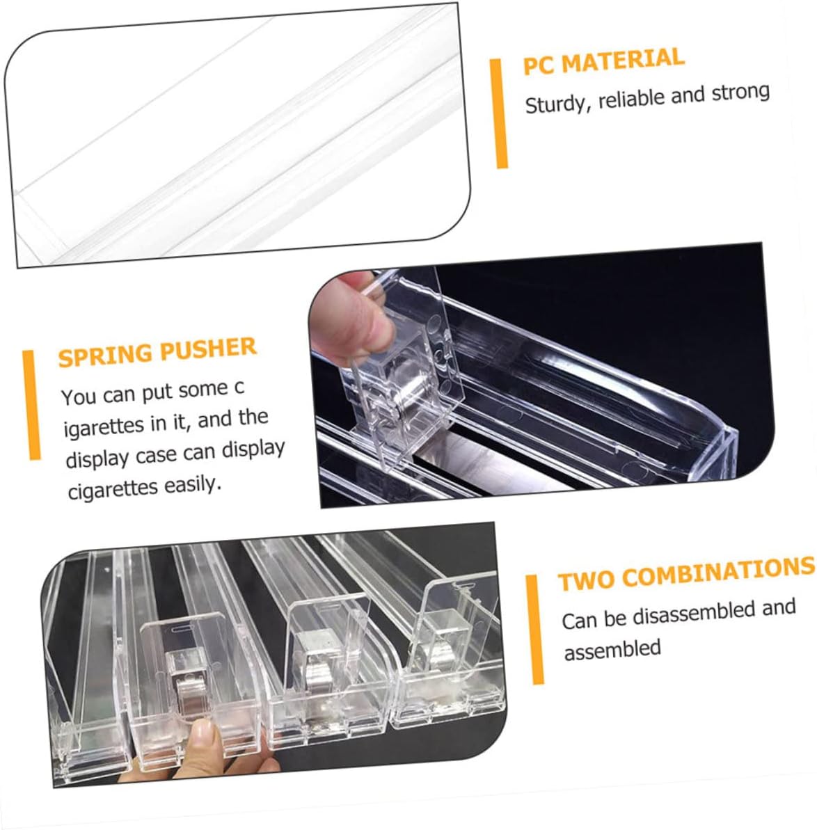 28cm Cigarette Dispenser Rack 2pcs Double-Sided Single-Sided Automatic Push Trays for Store Display Holds 10 Packs Random Color