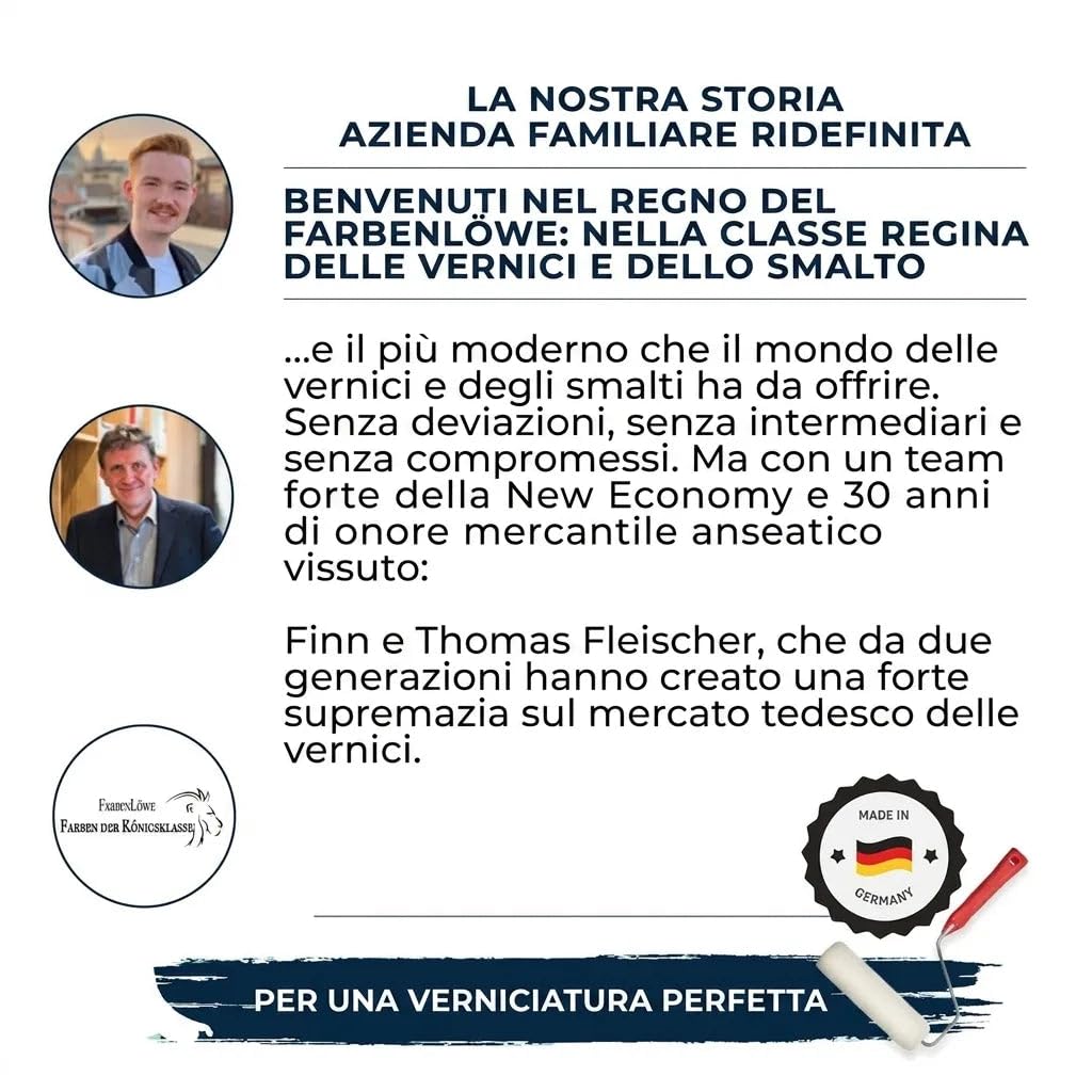 Smalto colorato per metallo e legno opaco 2in1 grigio finestra RAL 7040 grigio primer+lacca per interni ed esterni finitura - particolarmente resistente e a rapida asciugatura - (1 L) Lausitzer Farbwe