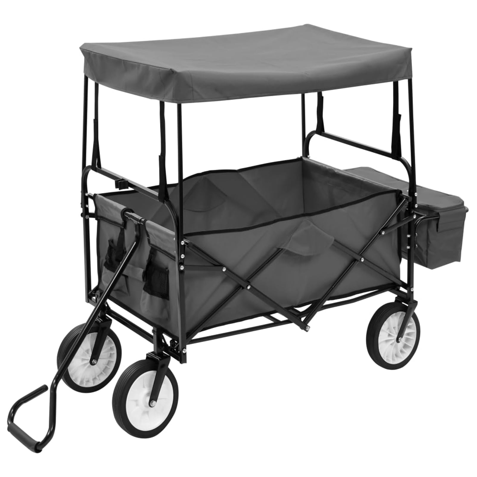 Rantry Klappbarer Handwagen mit Sonnendach Stahl Grau Wagen Model145512