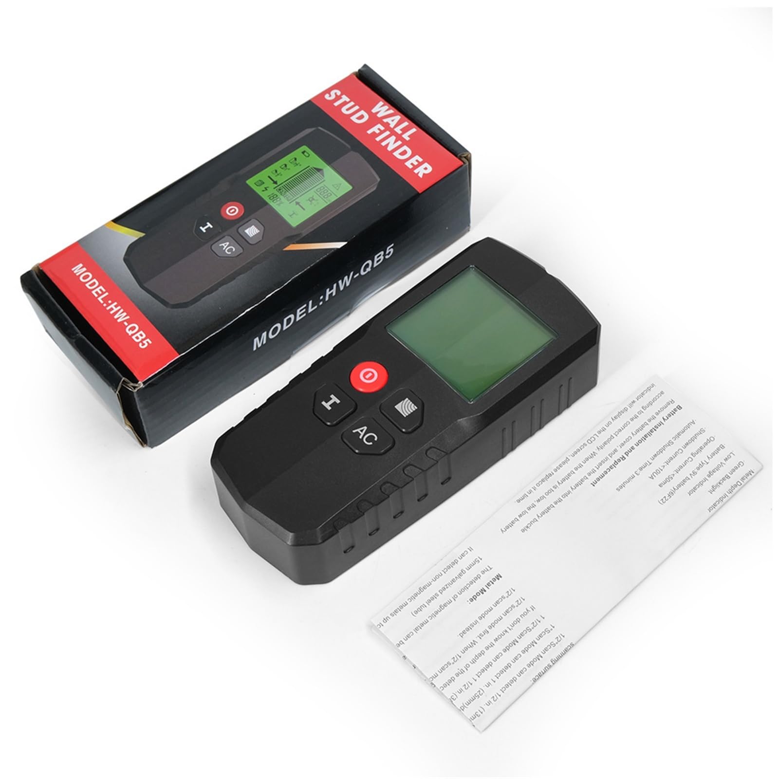 5 in 1 Wall Scanner, Stud Finder, Metal Detector Target Pipes, Cables