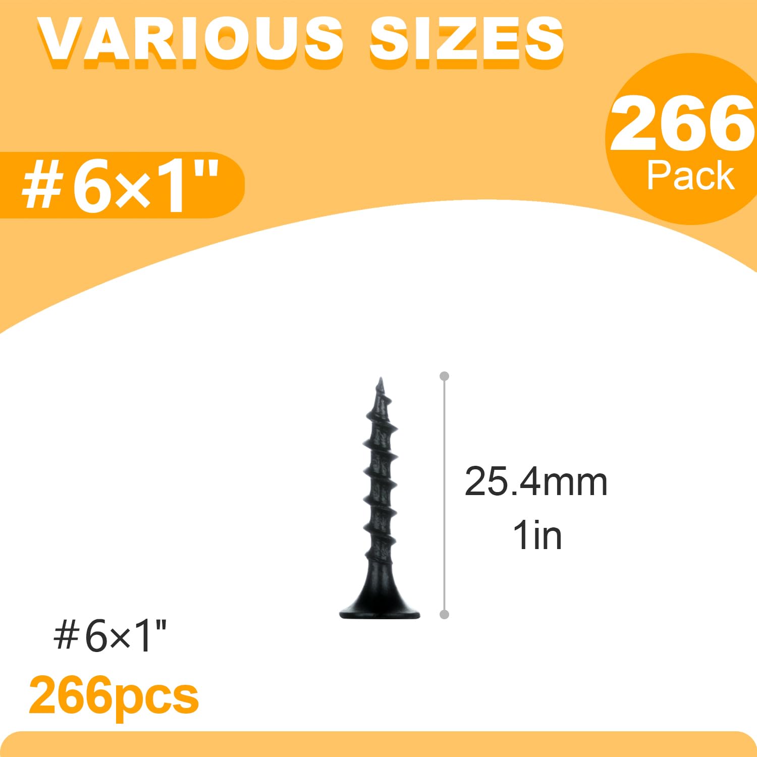 Snapklik.com : KURUI #6 1in Drywall Screws, Dry Wall Screws For Drywall ...