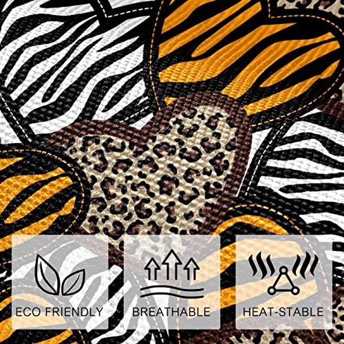Set de table texturé haut de gamme forme cœur d'animal design élégant x4 - 4