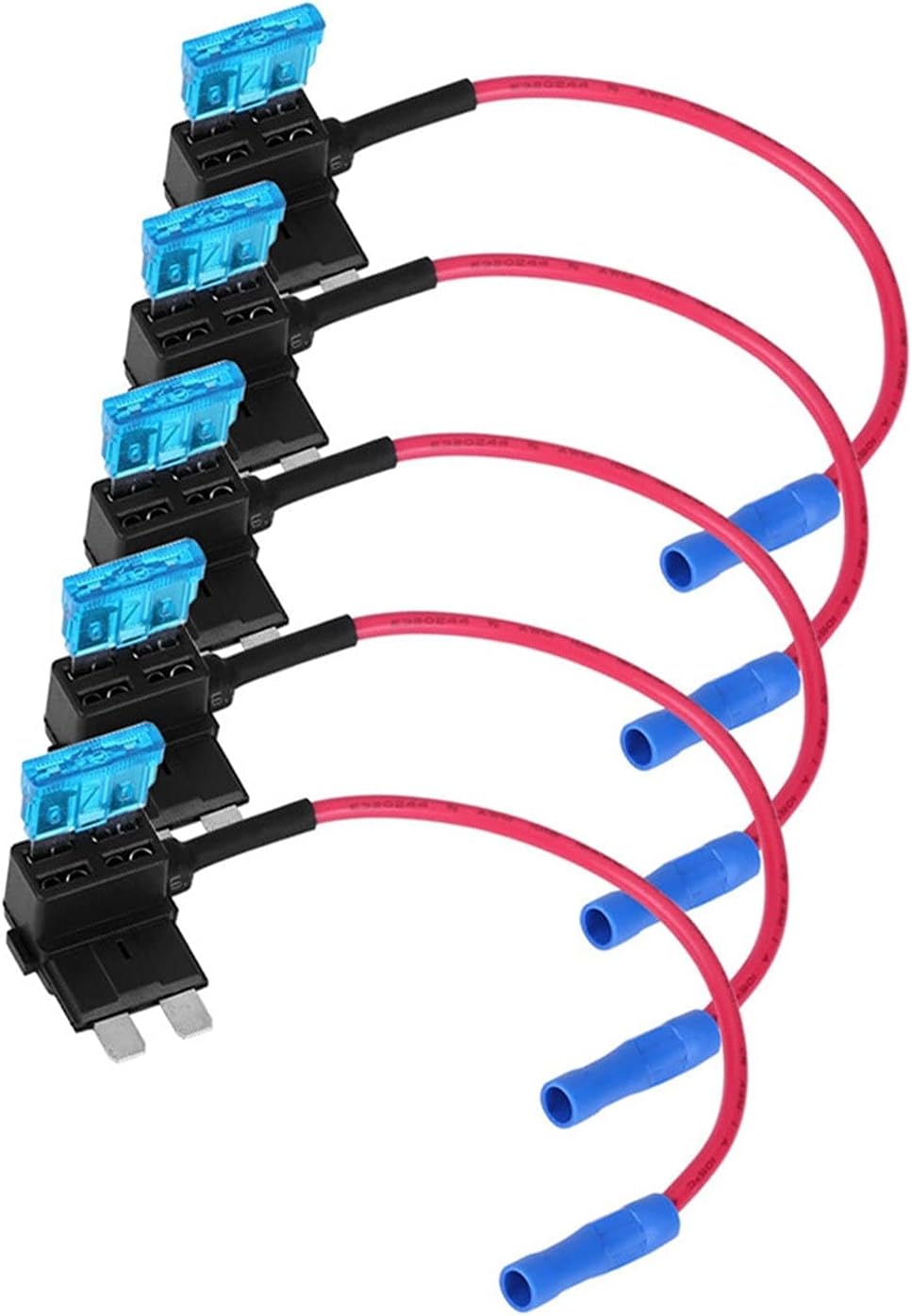 5Pcs Car Auto Circuit Fuse Tap Adapter Standard ATO ATC Blade Fuses Holder