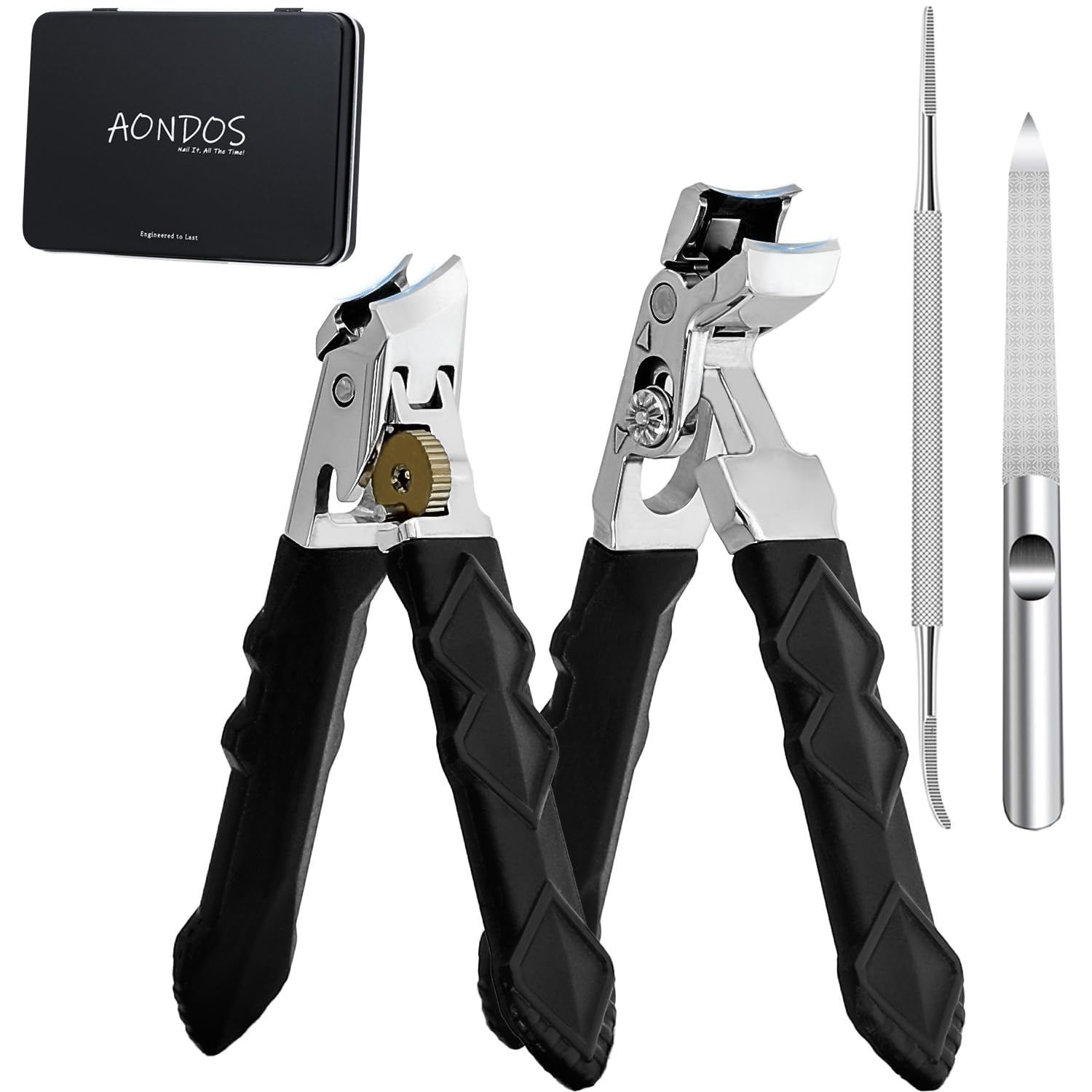 Heavy Duty Angled Head Wide Jaw Clippers for Seniors and Man Ingrown Toenail Thick Nail Long Handle Slanted