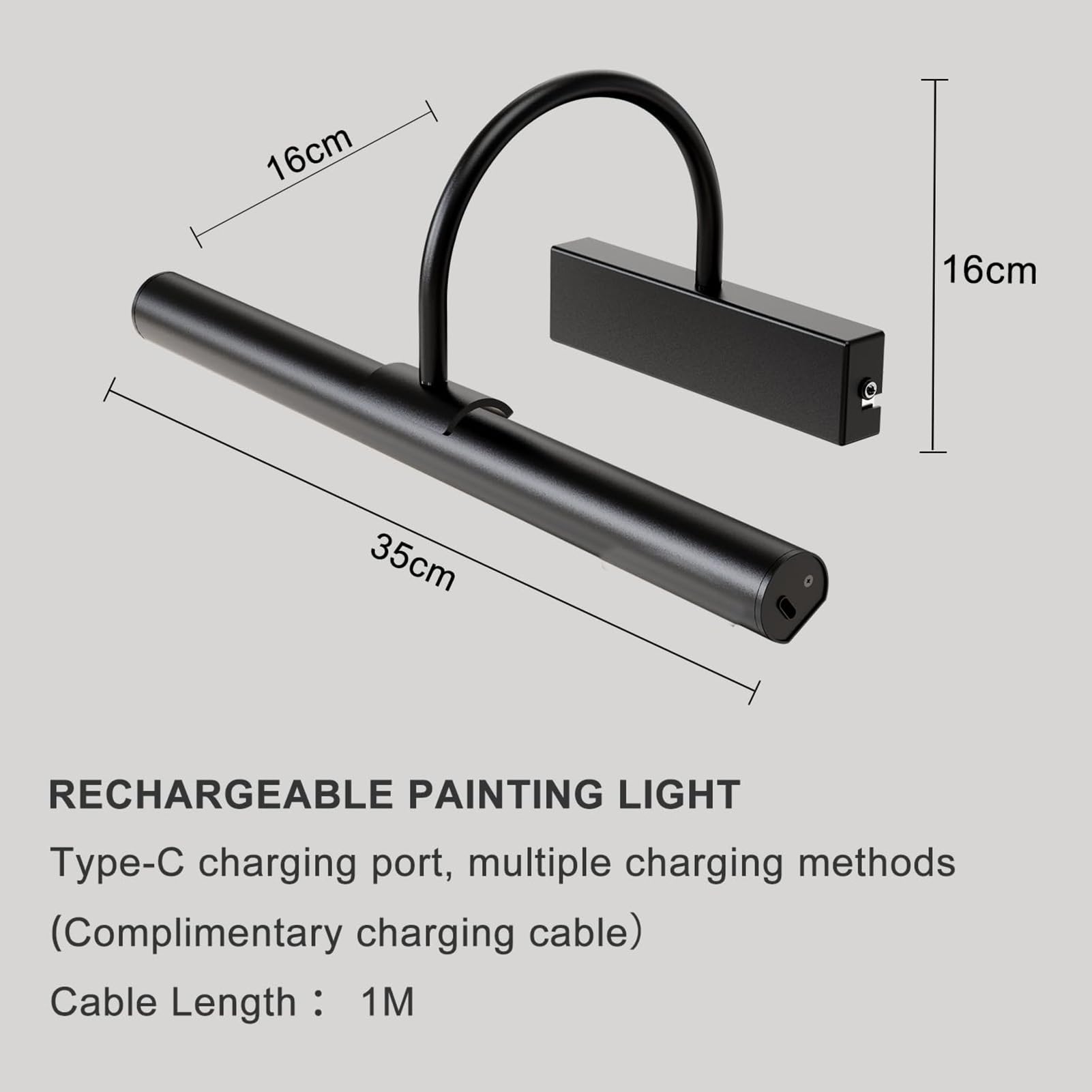 Lampa ścienna z przyłączem ładowania USB, lampka do czytania LED przy zagłówku, możliwość ściemniania i 3 temperatury barwowej, lampka nocna (B)
