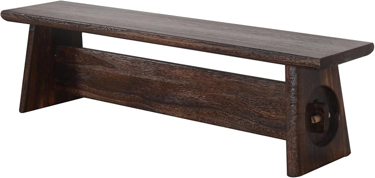 Wood Entryway Bench Wooden Dining Bench Seat End of Bed Bench for Bedroom Indoor Narrow Window Bench for Dining Room Living Room Hallway117.5 * 24 * 27cm